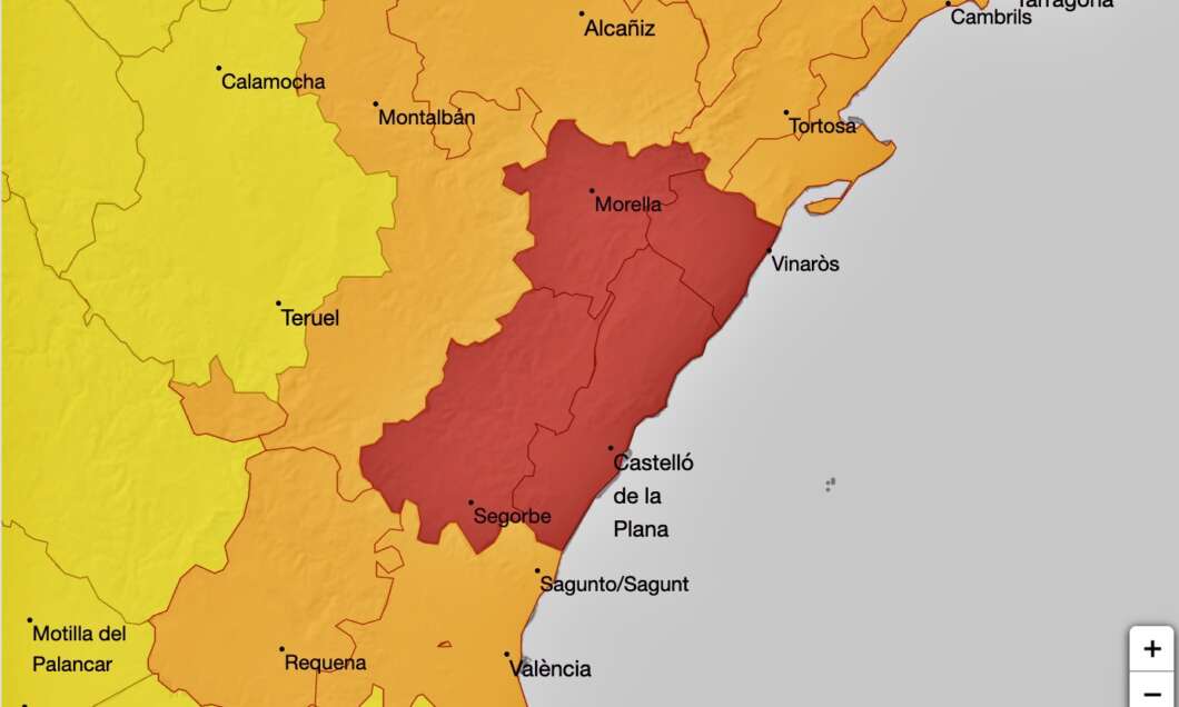 Alerta roja por fuertes vientos en la provincia de Castellón 140226