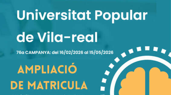 Cartell ampliació matrícula universitat popular Vila-real