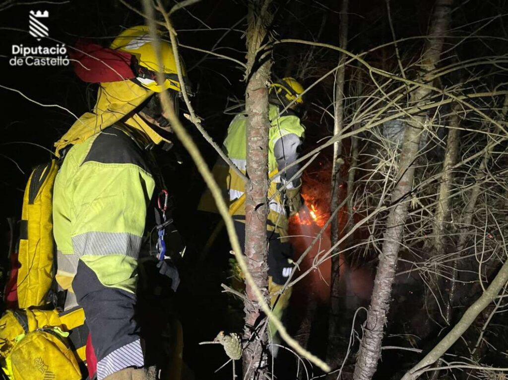 Incendio de Cabanes. Intervención de bomberos del Consorcio Provincial 130226