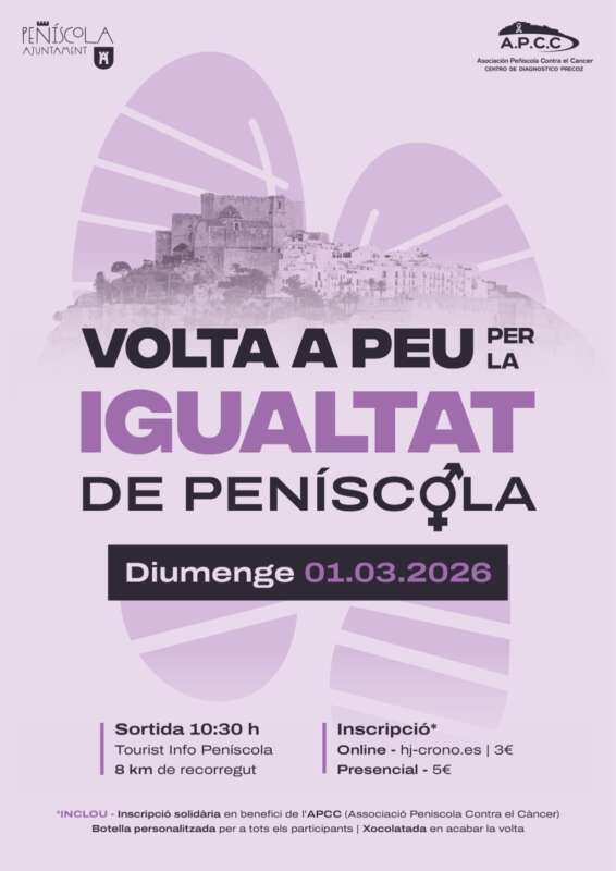 Peñíscola organiza la Volta a Peu por la Igualdad con carácter solidario