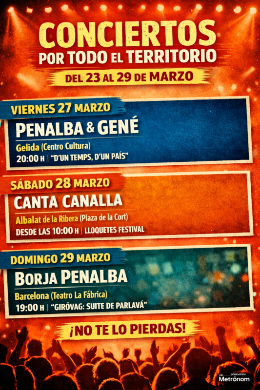 La música en directo recorre el territorio con Penalba, Gené y Canta Canalla