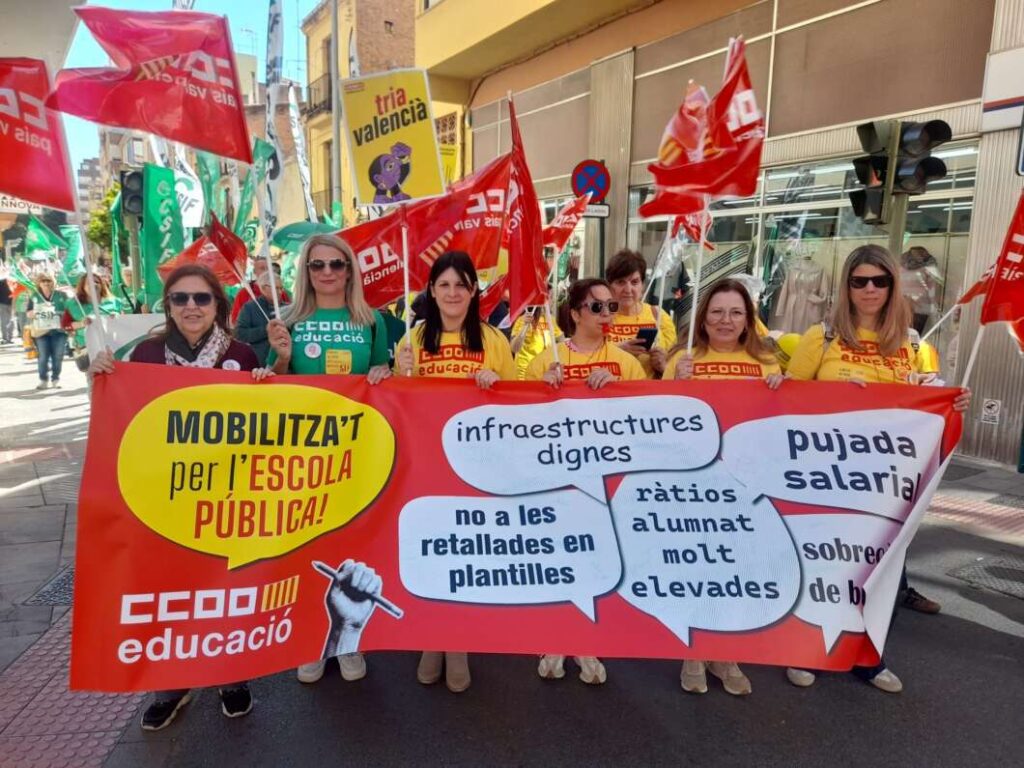 Manifestación de educación en Castellón 31 marzo 2026