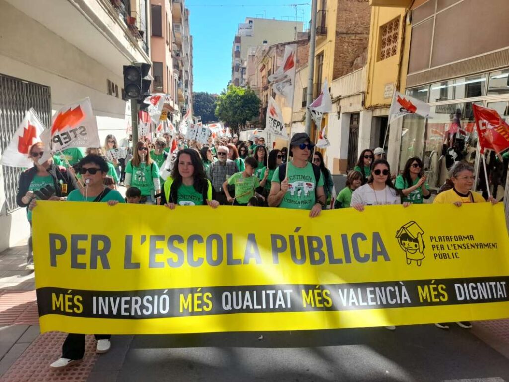 Manifestación de educación en Castellón 31 marzo 2026