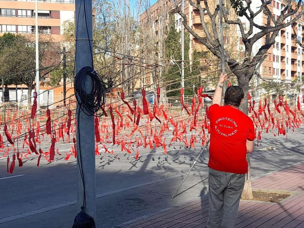 MAgdalena 2026. Preparativos de la Mascletá de Pirotecnia Alto Palancia 120326