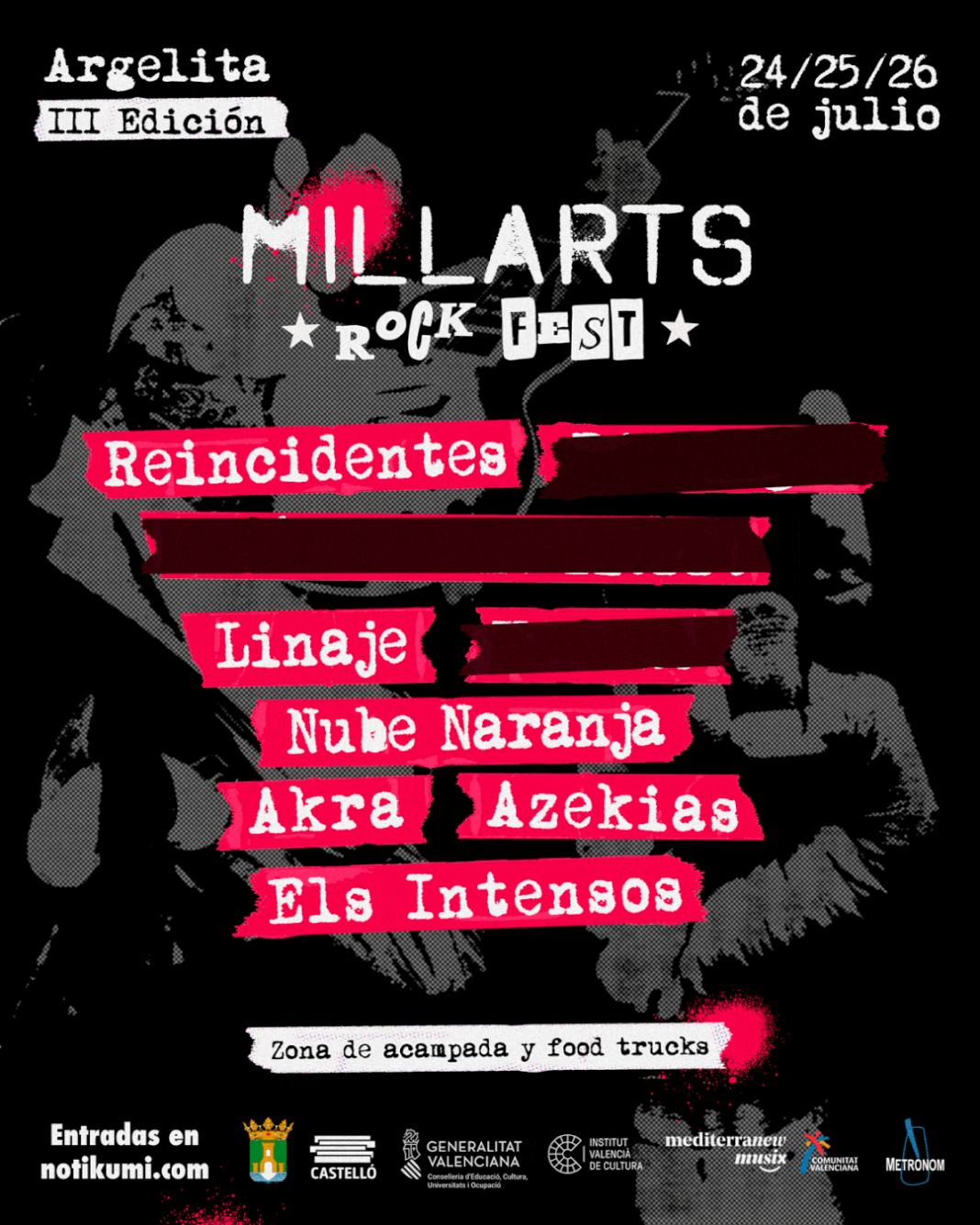 El Millarts Rock Fest d’Argelita anuncia els primers noms de la seua III edición