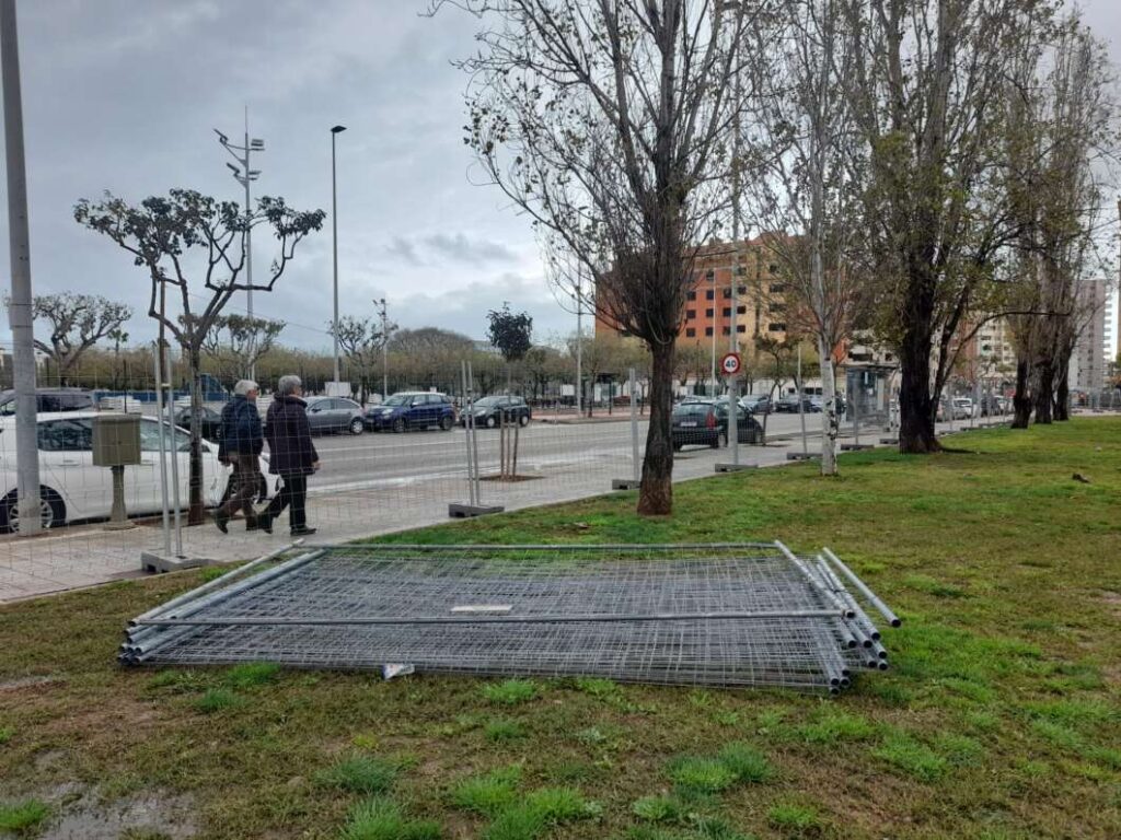 Preparativos Magdalena 2026 en el recinto de mascletaes