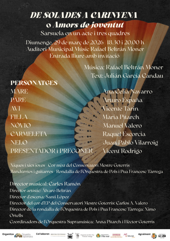 Vila-real estrena la sarsuela ‘De Solades a Carinyena’ amb més de 70 artistes en escena a l’Auditori Beltrán Moner