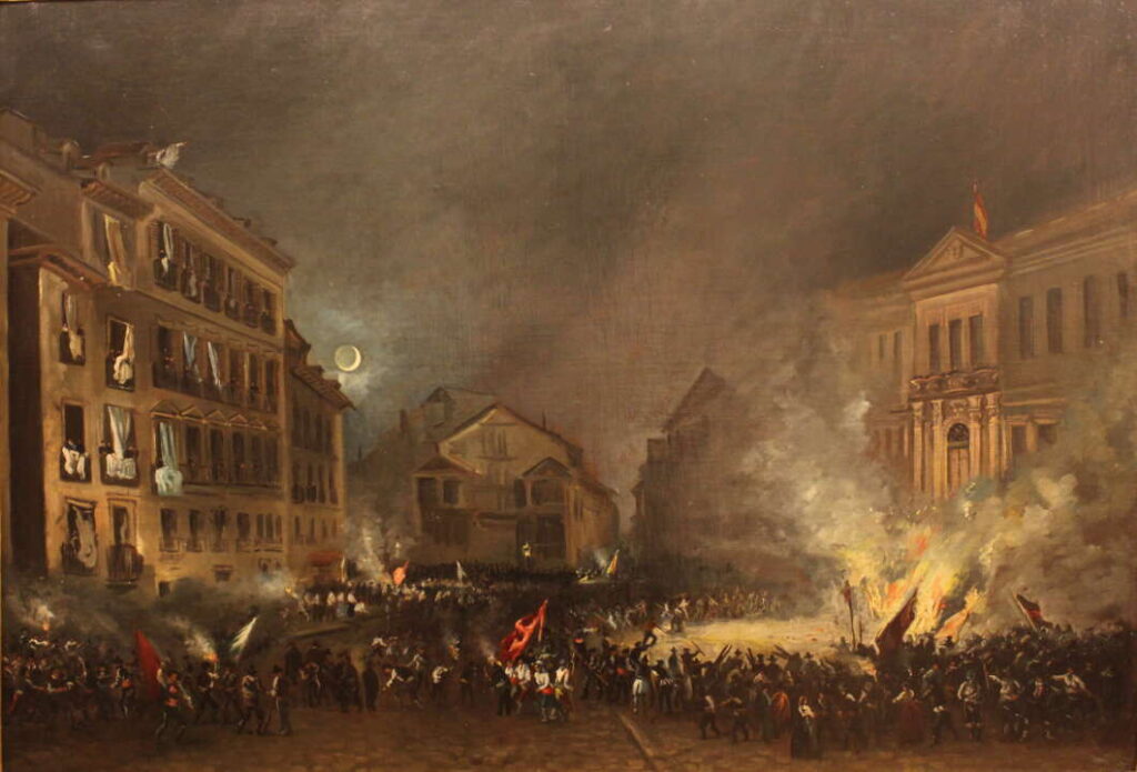Episodio de la revolución de 1854 en la Puerta del Sol, de Manuel 