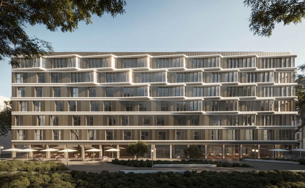 Fachada Hotel Intelier Malvarrosa Plaza