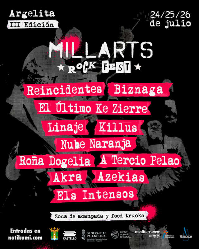 Biznaga i Killus tanquen el cartell del Millarts Rock Fest d’Argelita