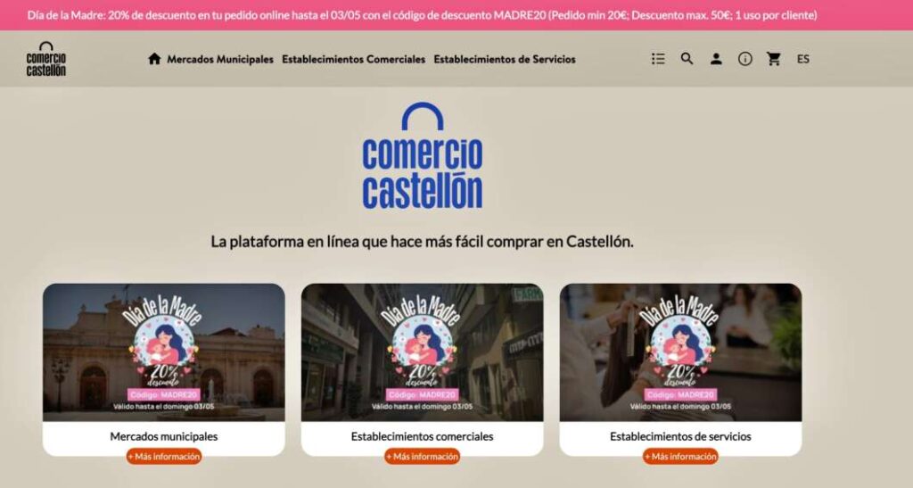 Web Comercio de Castellón