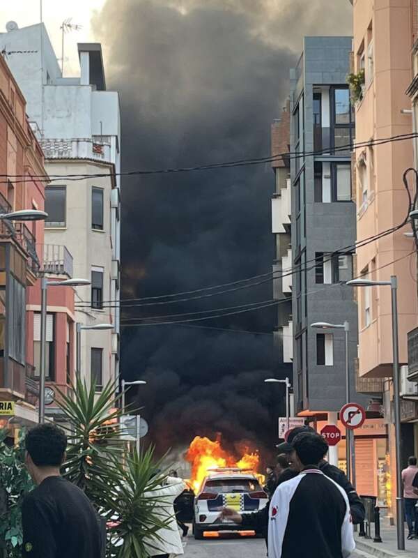 Incendio de coche en el casco urbano de Benicarló 2026