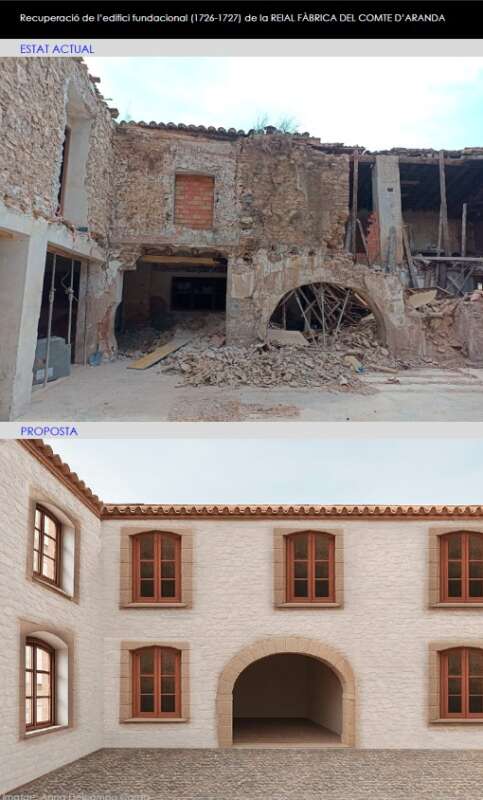 Cinc empreses opten a la rehabilitació de l’edifici fundacional de la Reial Fàbrica de l’Alcora