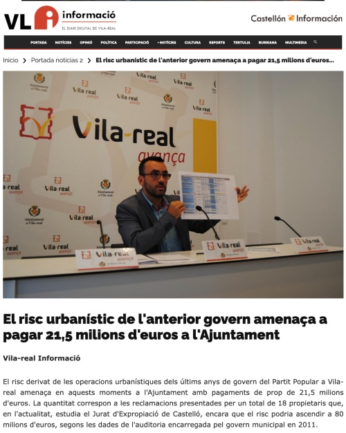 Risc Urbanístic Vila-real 2026. RP Benlloch