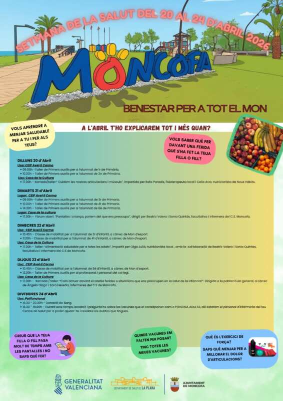 Moncofa impulsa la Setmana de la Salut amb activitats per a totes les edats
