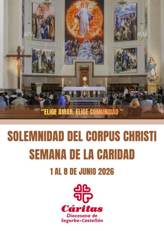 Cáritas Segorbe-Castellón celebra su Semana de la Caridad con actos del 1 al 8 de junio