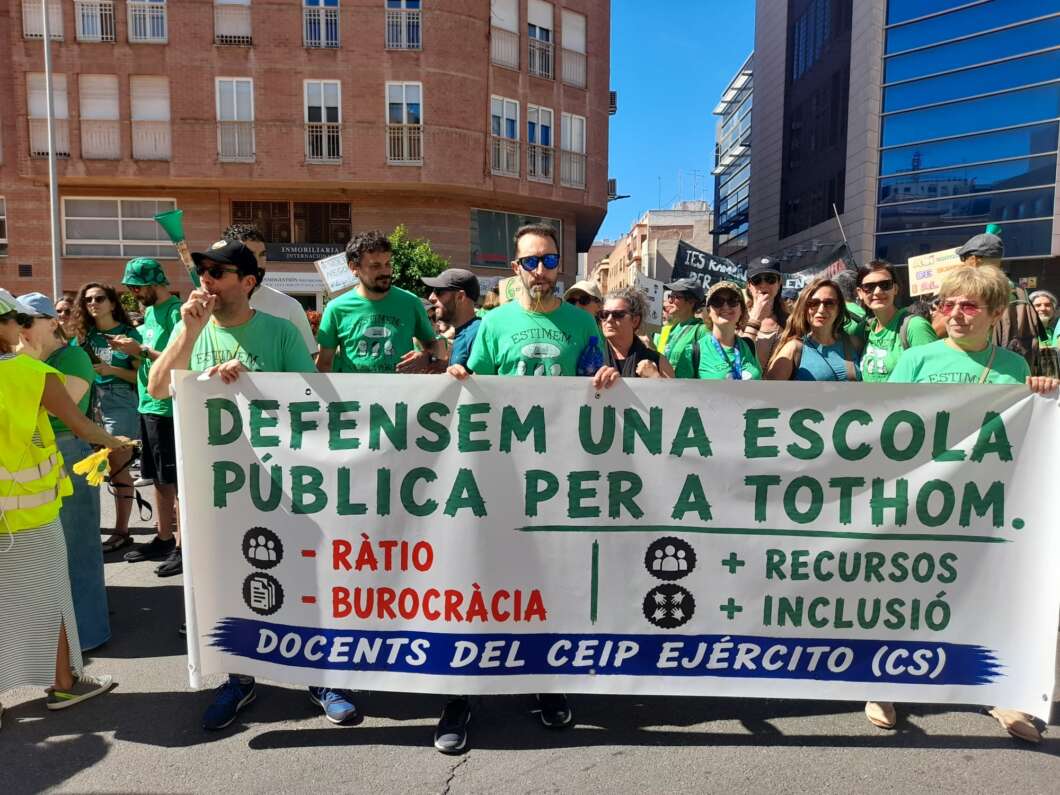 Manifestación educativa y huelga en Castelló 25 mayo