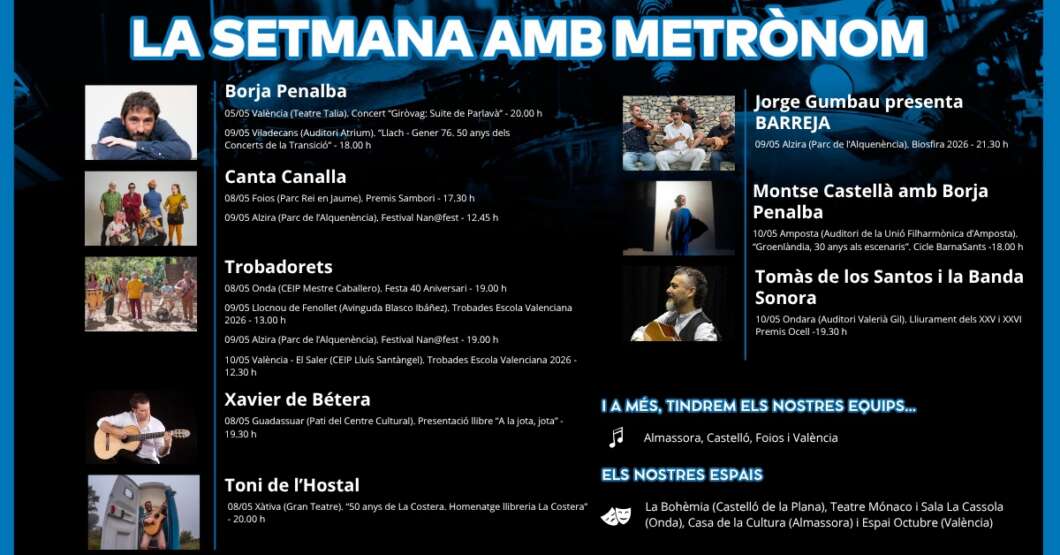 Concerts Metrònoms del 4 al 10 de maig 206
