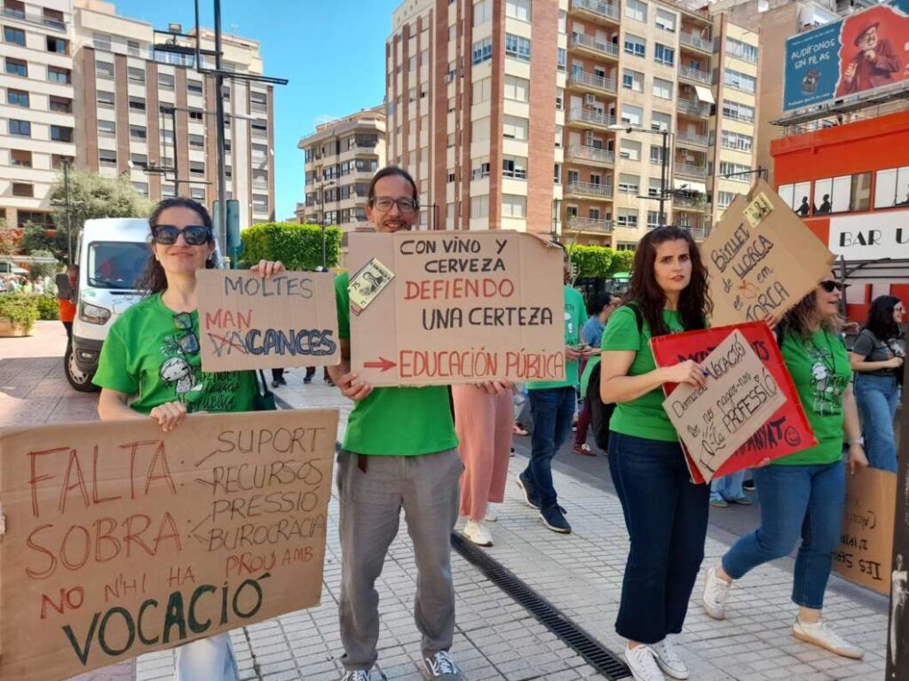 Huelga indefinida educación Castellón