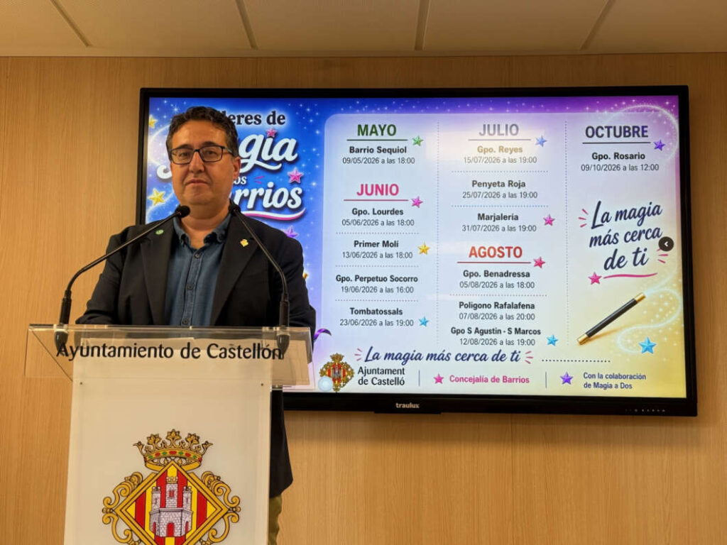 Actividad Magia en los Barrios llegará a 12 puntos de Castellón entre mayo y octubre