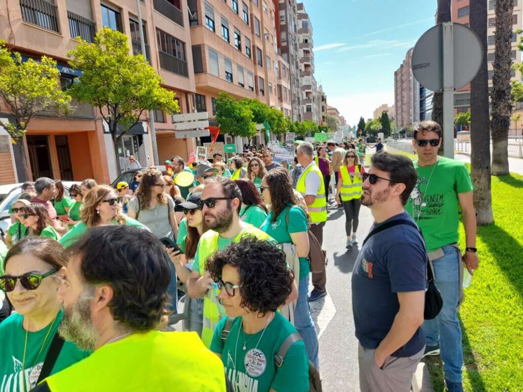 Huelga en educación y manifestación en Castelló