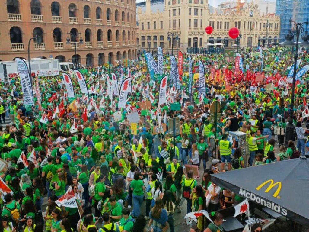 Manifestación en València por la educación pública