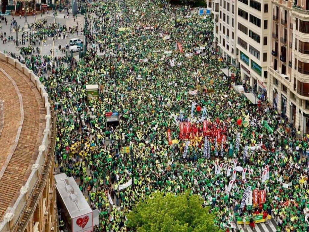 Manifestación en València por la educación pública