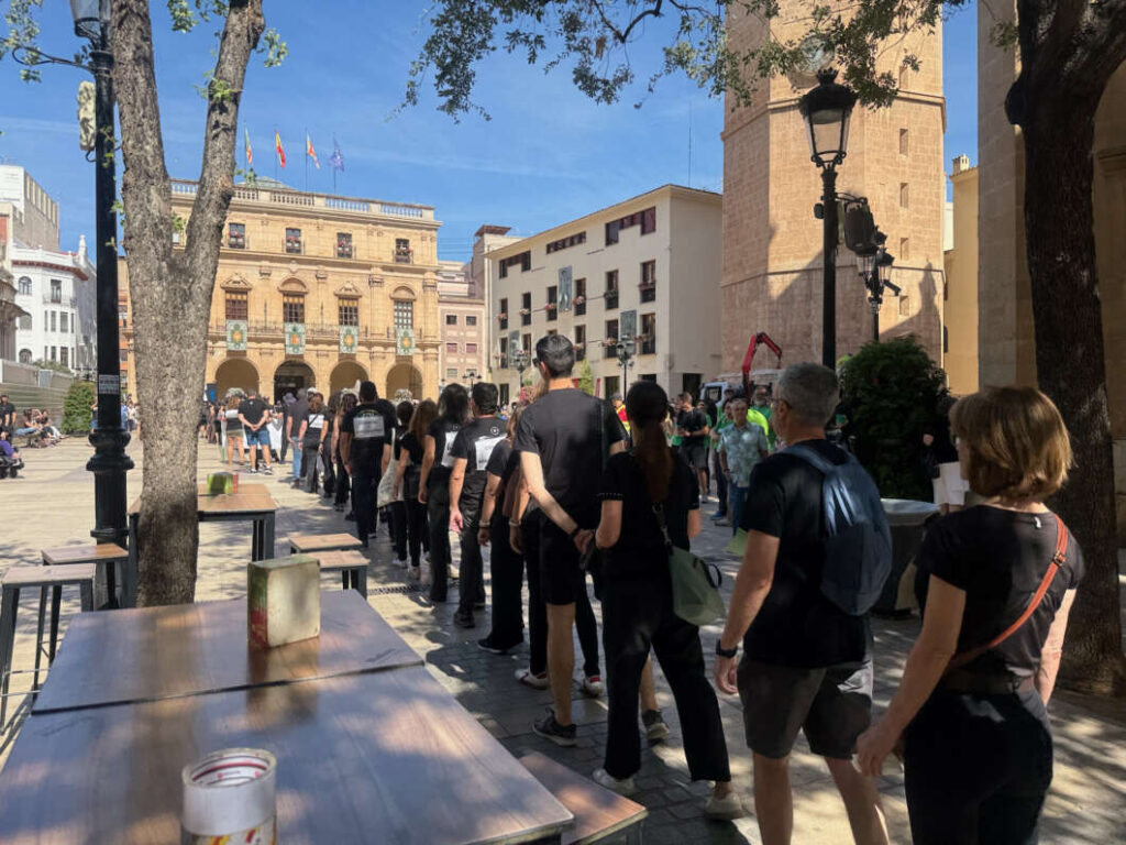 Manifestación Educación frente al Ayuntamiento en pleno