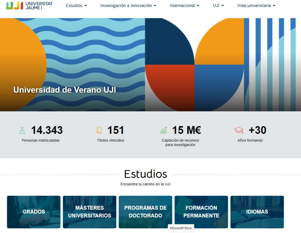 L'UJI, única universitat en el top 100 de webs més recordades a Espanya