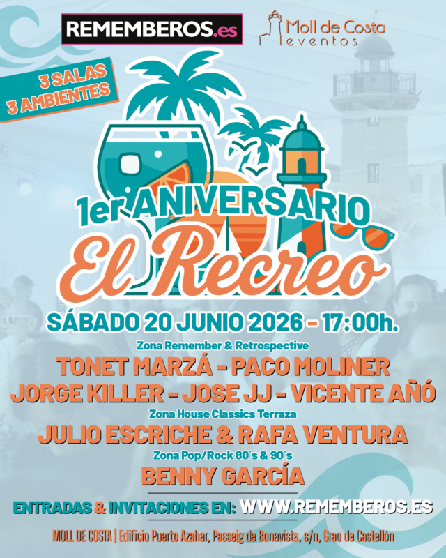 El Recreo celebra su primer aniversario con tres espacios musicales y tardeo frente al mar