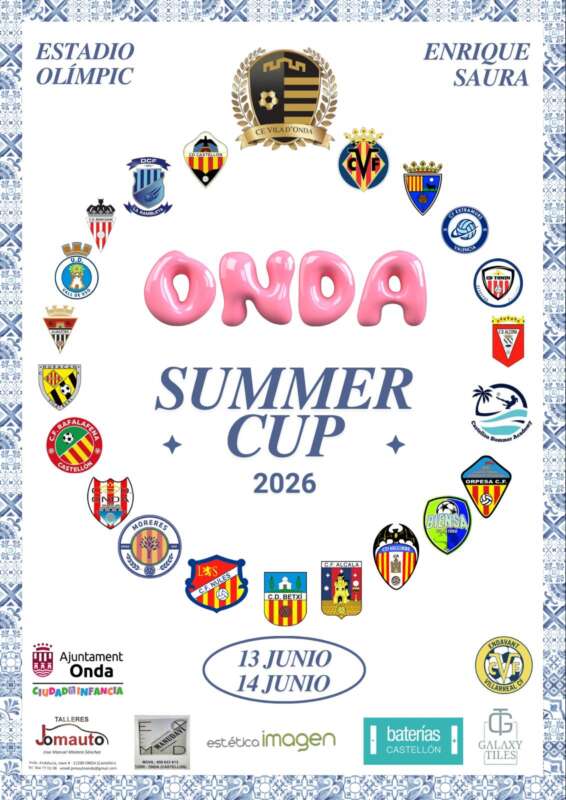 Onda reunirá a más de 800 jóvenes en la Onda Summer Cup 2026