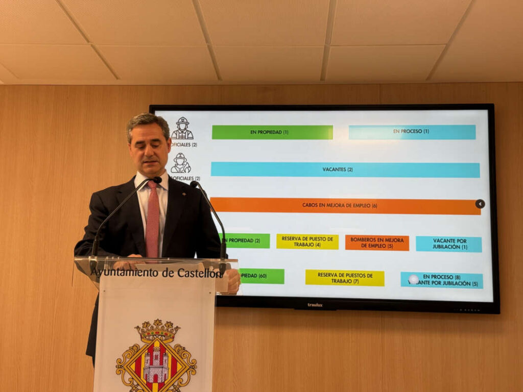 Ortolá explica la estructura de los cuerpos de Bomberos y de Policía Local de Castellón 2026
