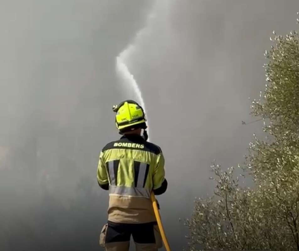 Los Bomberos de Castellón refuerzan el operativo contra el incendio de la Vall d'Uixó