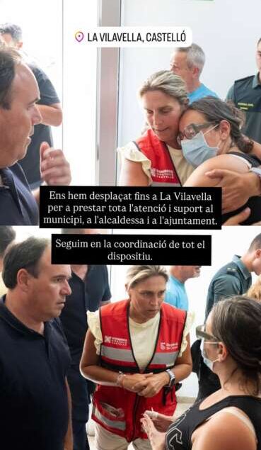 Asimismo, la presidenta de la Diputación de Castellón, Marta Barrachina, y el president de la Generalitat, Juanfran Pérez Llorca, se han desplazado hasta La Vilavella para conocer sobre el terreno la evolución del incendio y seguir de cerca la situación provocada por el avance de las llamas.