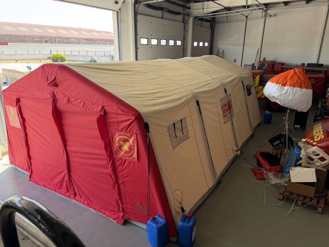 El Consorcio de Bomberos incorpora una carpa de despliegue rápido para emergencias