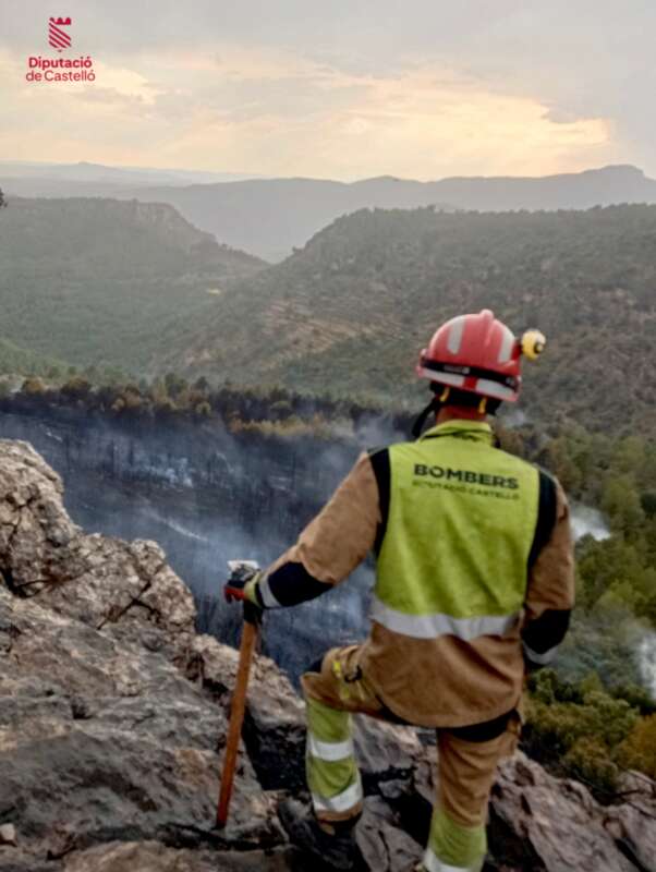 Los rayos desatan seis incendios forestales en Castellón en apenas unas horas