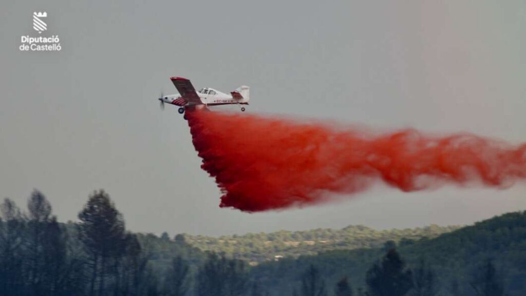Los rayos desatan seis incendios forestales en Castellón en apenas unas horas