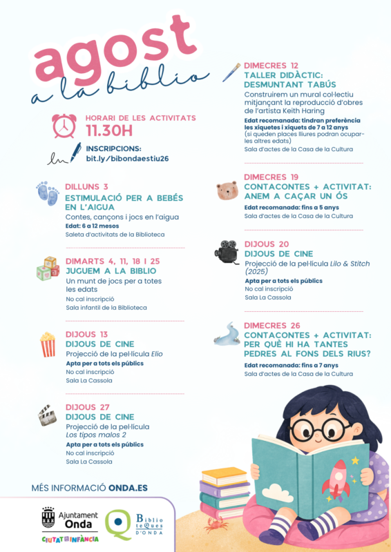 Onda impulsa un agosto lleno de actividades infantiles en la Biblioteca Municipal