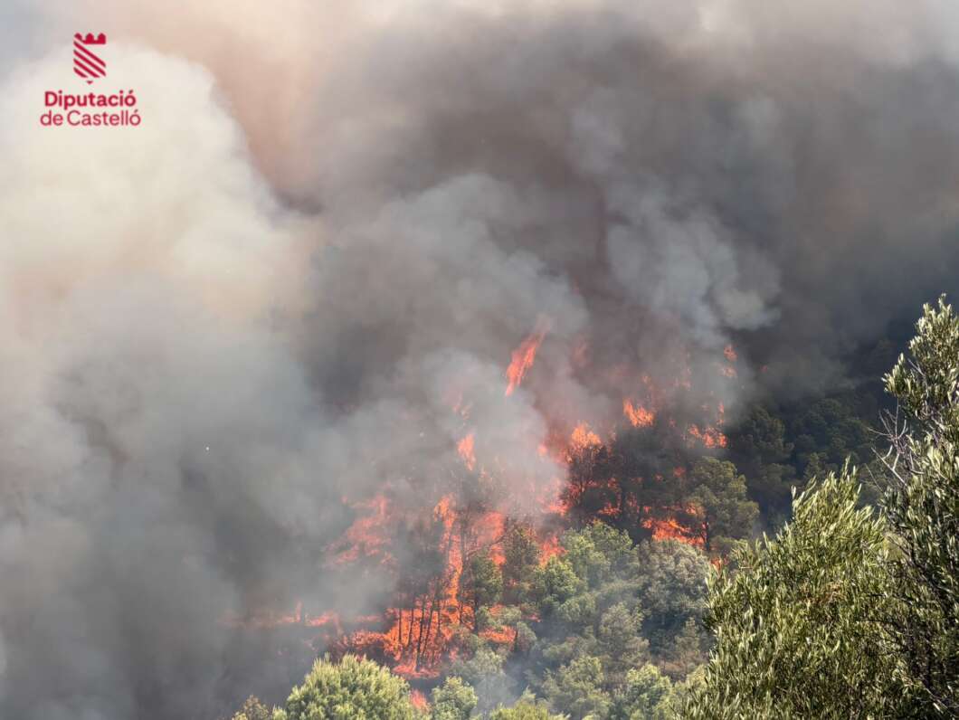 El incendio de La Vall d'Uixó se agrava y obliga a ampliar el operativo