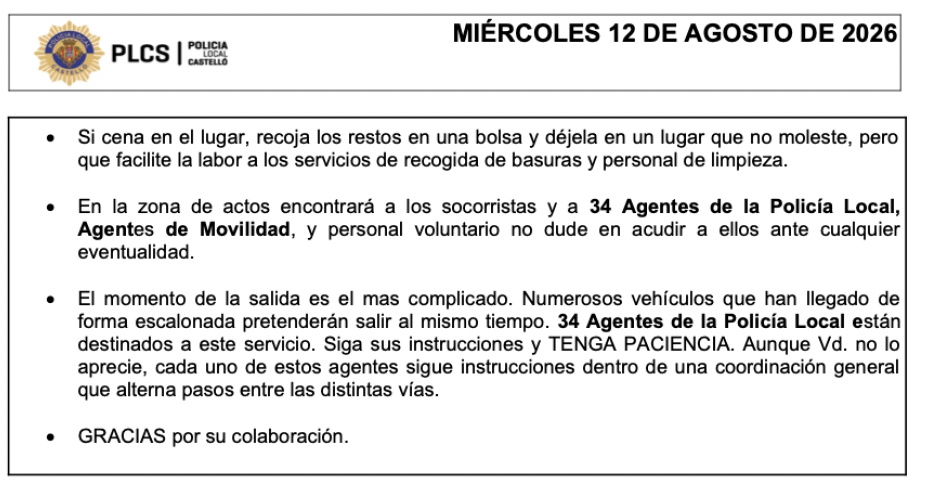 Eclipse recomendaciones de seguridad Policía local