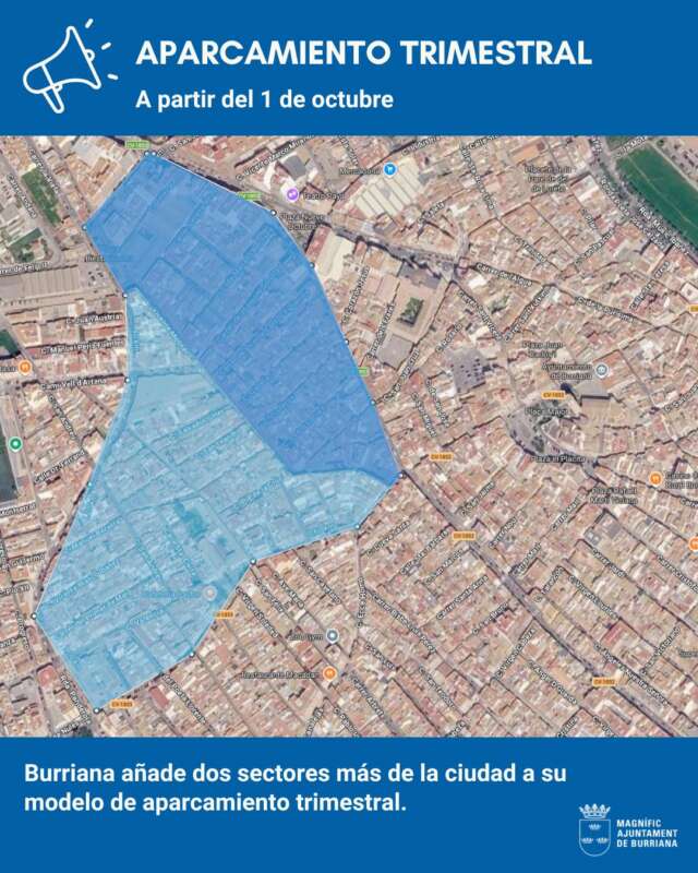 Burriana amplia l’estacionament trimestral a dos nous sectors