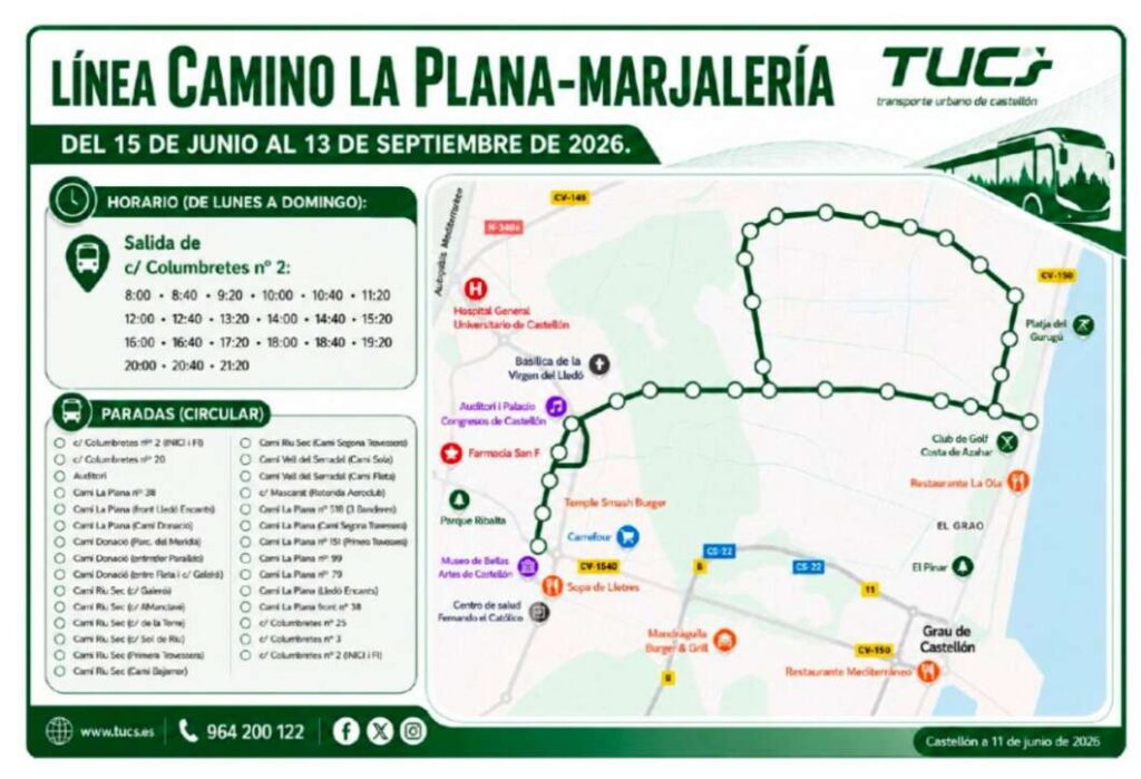 Transporte público Castellón para el día del eclipse total