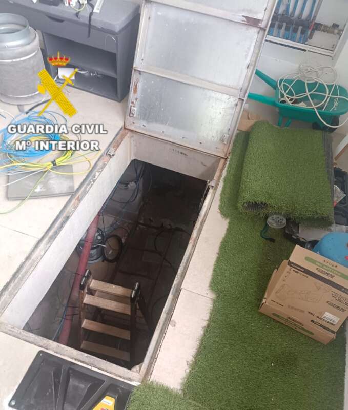 La Guardia Civil desmantela en Borriol una plantación de marihuana oculta en una vivienda