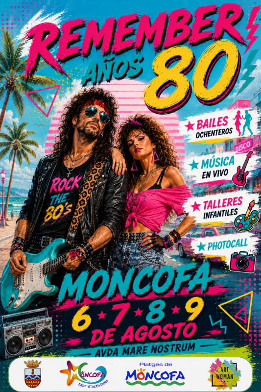 Moncofa revive los años 80 con una feria llena de música, talleres y nostalgia