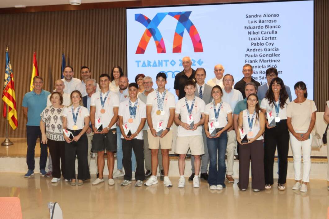 La Generalitat reconoce a los 14 deportistas valencianos de Taranto