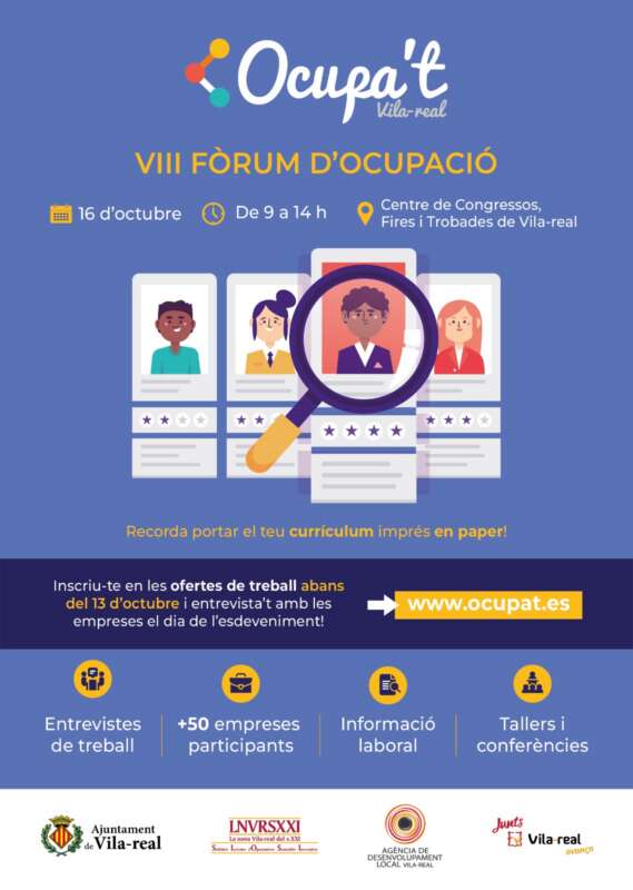 Vila-real obri les inscripcions per al Fòrum OCUPA’T amb 60 empreses