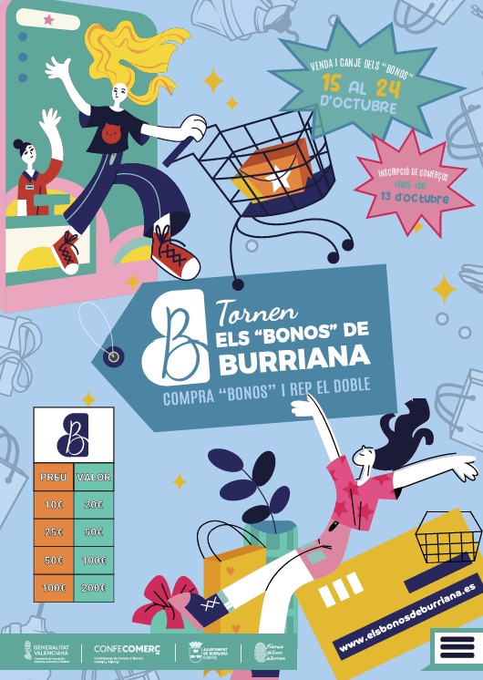 Burriana activa els Bons Comerç amb descomptes del 50%