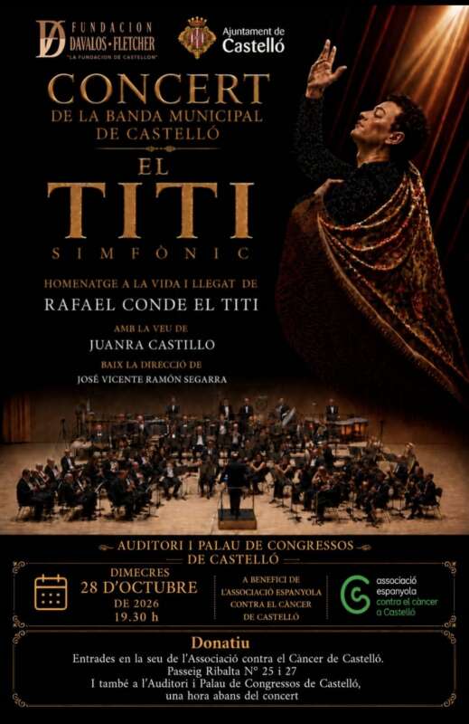 Castellón rinde homenaje a El Titi con un concierto sinfónico solidario