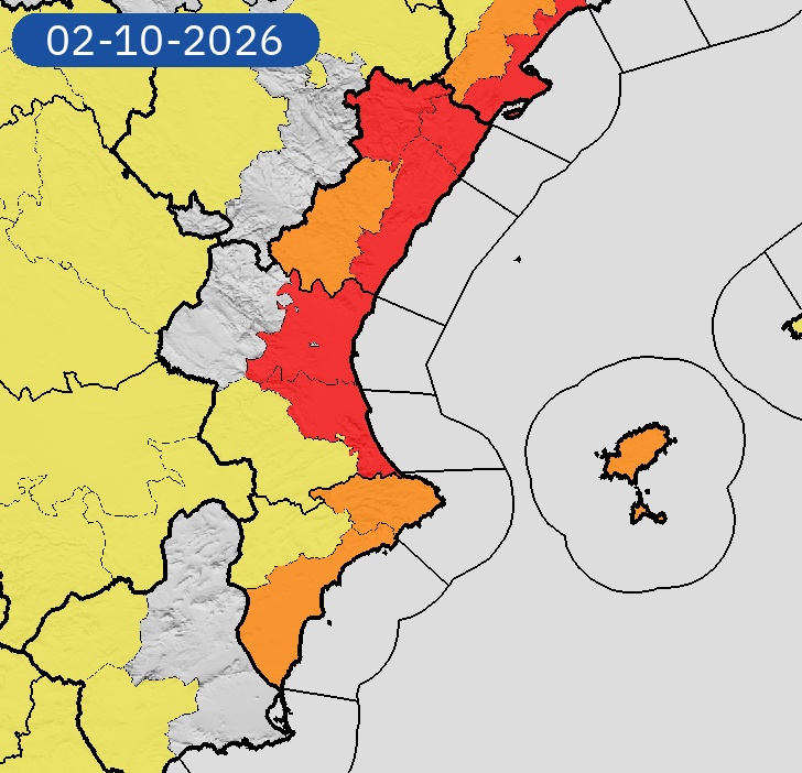 Previsión de precipitaciones de Aemet 021026